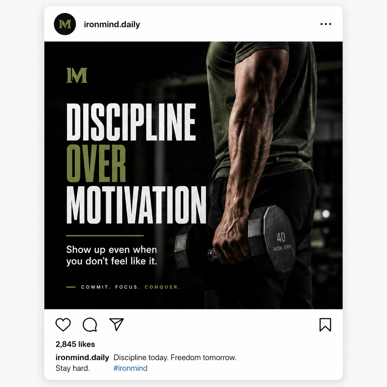 Example Conistra-built Instagram post
